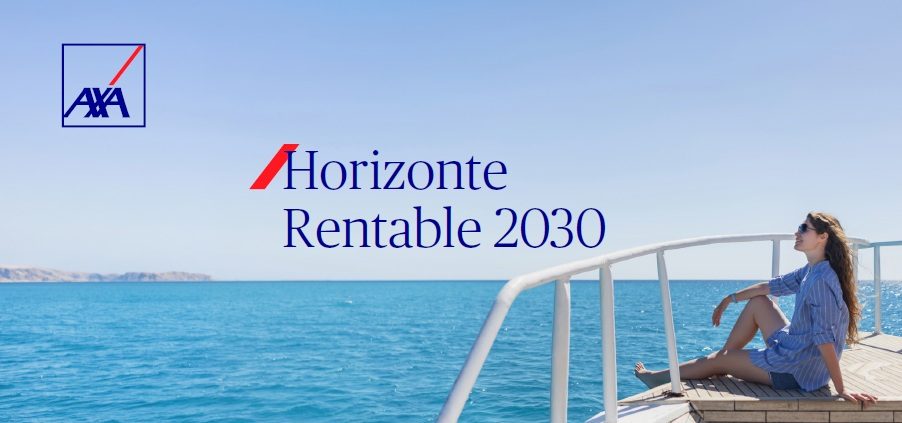 Horizonte Mujer sentada en un barco con vistas al mar, texto "Horizonte Renovable 2030".